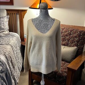 Lulu's Soft Cream Knit Sweater V-Neck